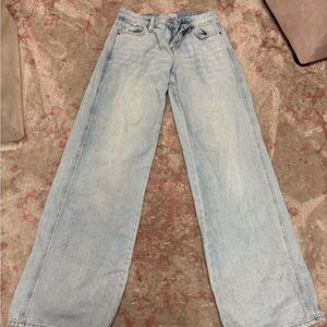 PacSun Blue Flare Wide Leg Jeans lowrise